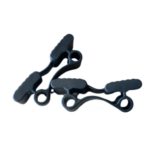 A side view of two electric bed slat holders.