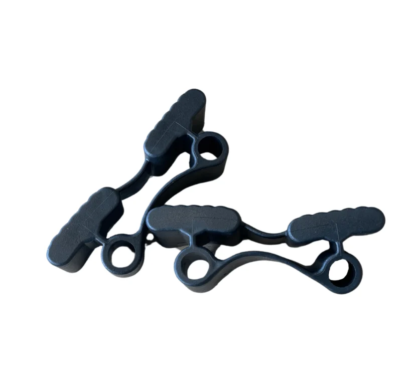 A side view of two electric bed slat holders.