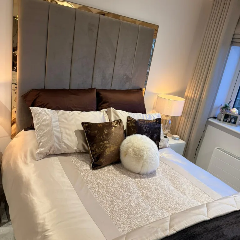 Gold Strip Bespoke Upholstered Bed Frame